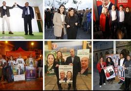 Los candidatos, en el pistoletazo de salida de la campaña electoral.