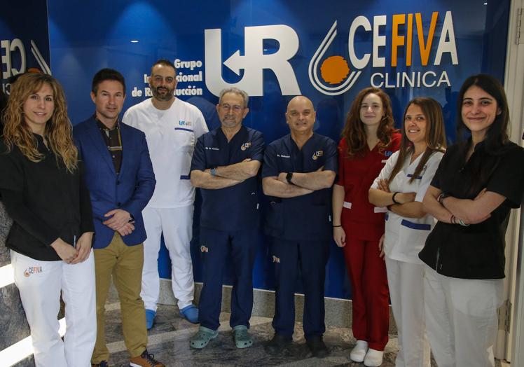 El equipo de UR CEFIVA dirigido por el doctor Pedro de la Fuente.