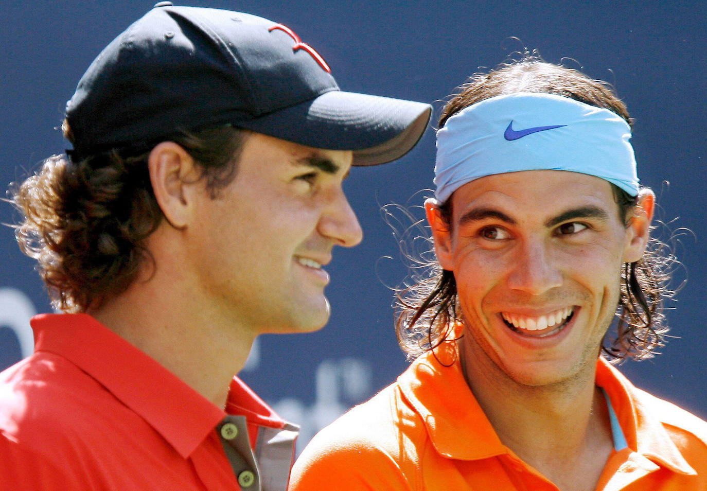 Junto a Federer, en un partido benéfico en Nueva York en 2008.