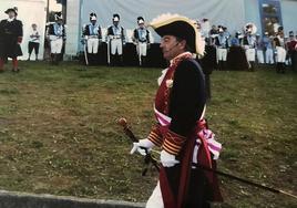 Luis Lazuén en la fiesta del Cañonazo de La Cavada.