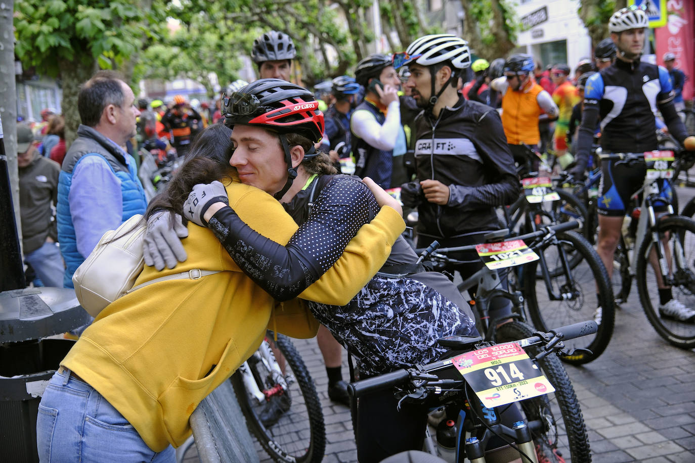 Abrazo antes de partir.