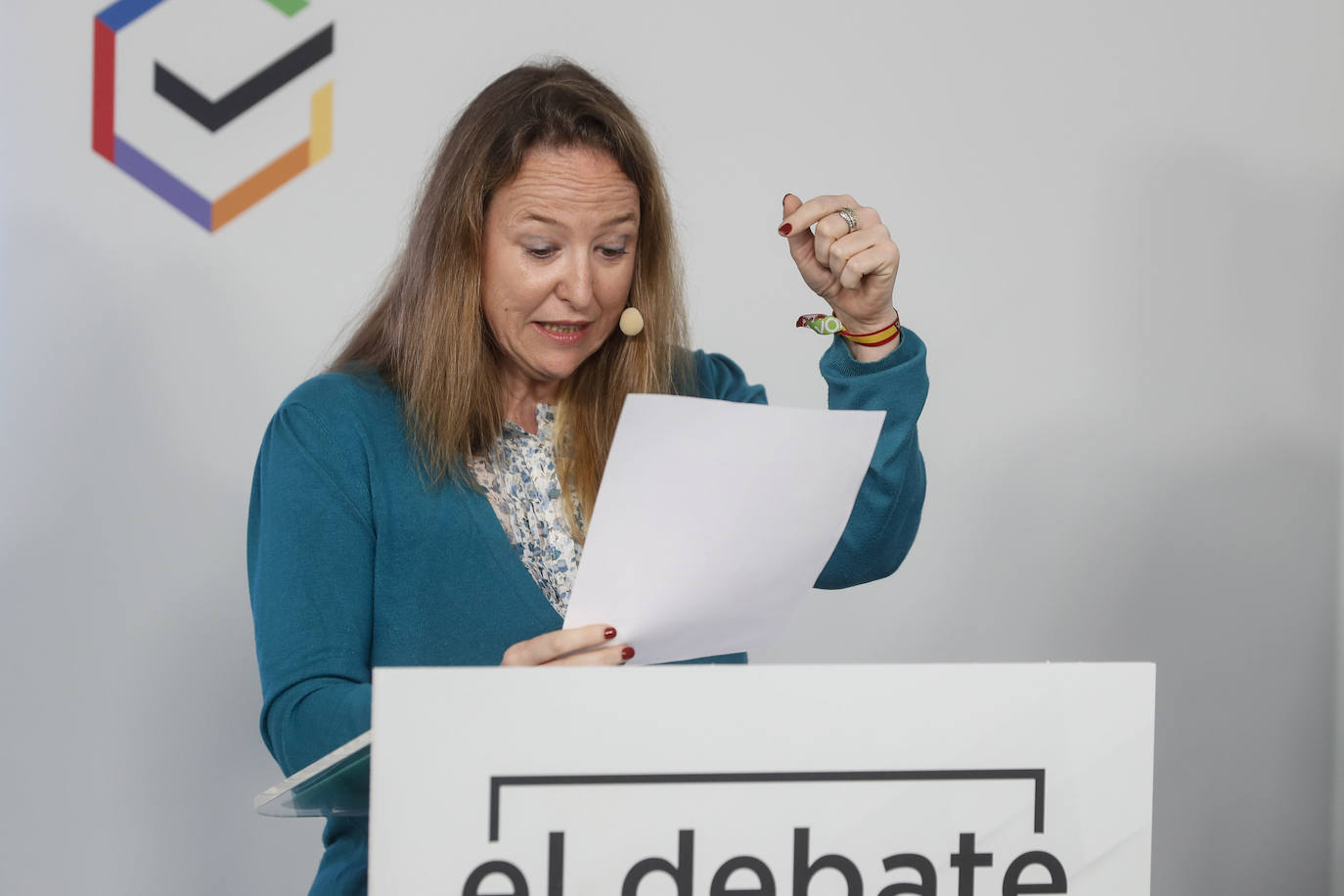 Leticia Díaz (Vox), en un momento del debate.