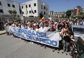 Movilización ciudadana en defensa del Hospital de Laredo celebrada hace justo un año.