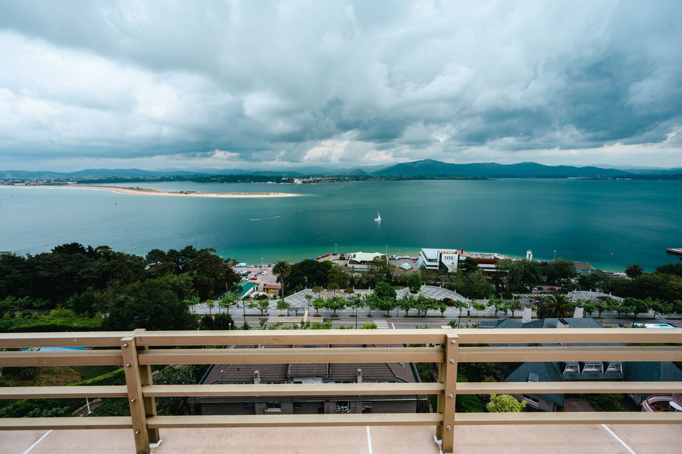 Vista de la bahía desde la terraza.