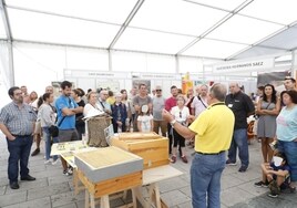 Asistentes al taller de apicultura en la Feria Econoja de la pasada edición.