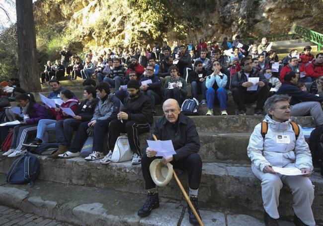 Carlos Osoro, en 2013, en la segunda edición de la 'Ruta Gente Joven',