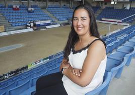 Judit Bueno, en la bolera Mateo Grijuela antes del entrenamiento de ayer.