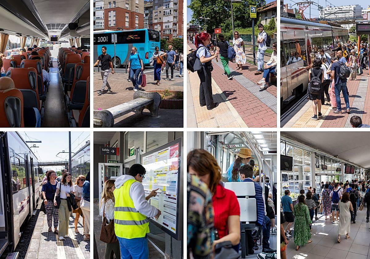 «Del bus al tren. Del tren a otro tren con avería incluida. Es una locura»