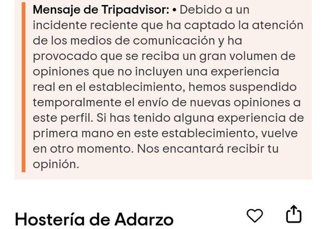 Publicación de Tripadvisor.