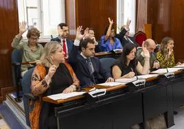 Imagen del primer Pleno de la legislatura del Ayuntamiento de Santander.