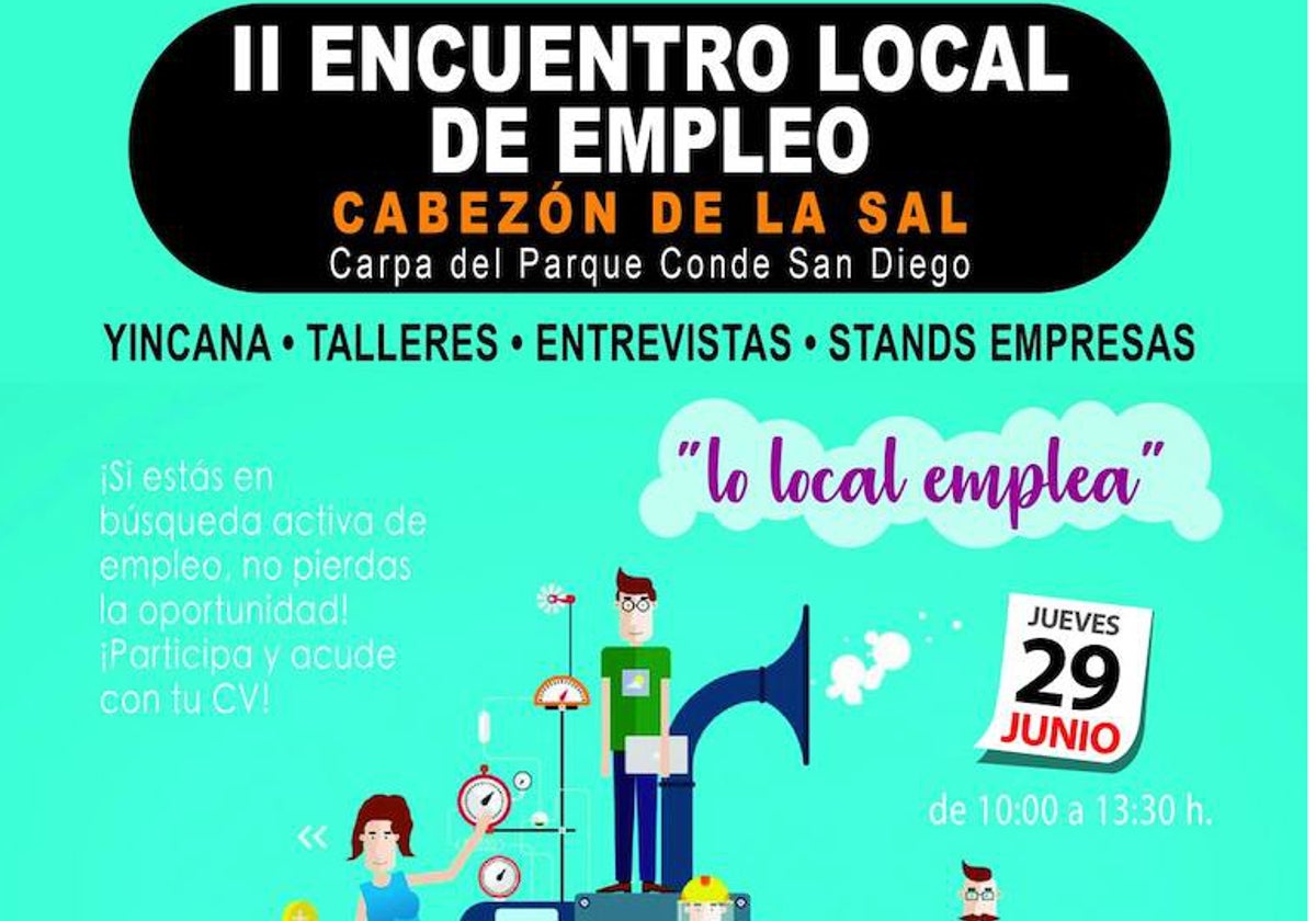 Cartel del II Encuentro Local de Empleo.