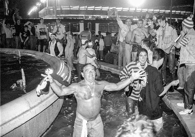 Cioli, durante los festejos en El Sardinero.