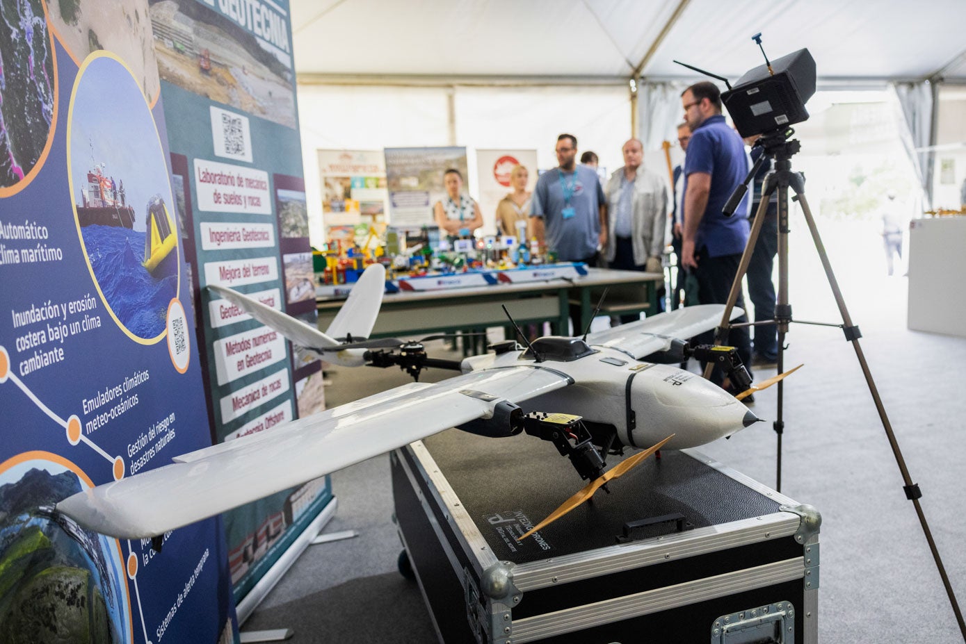 Uno de los drones que utilizan en la Escuela de Ingenieros de Caminos.