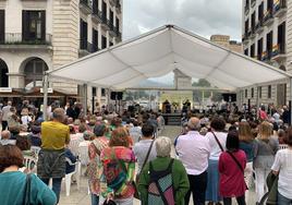Así se veía la plaza durante la intervención de Sergio Ramirez.