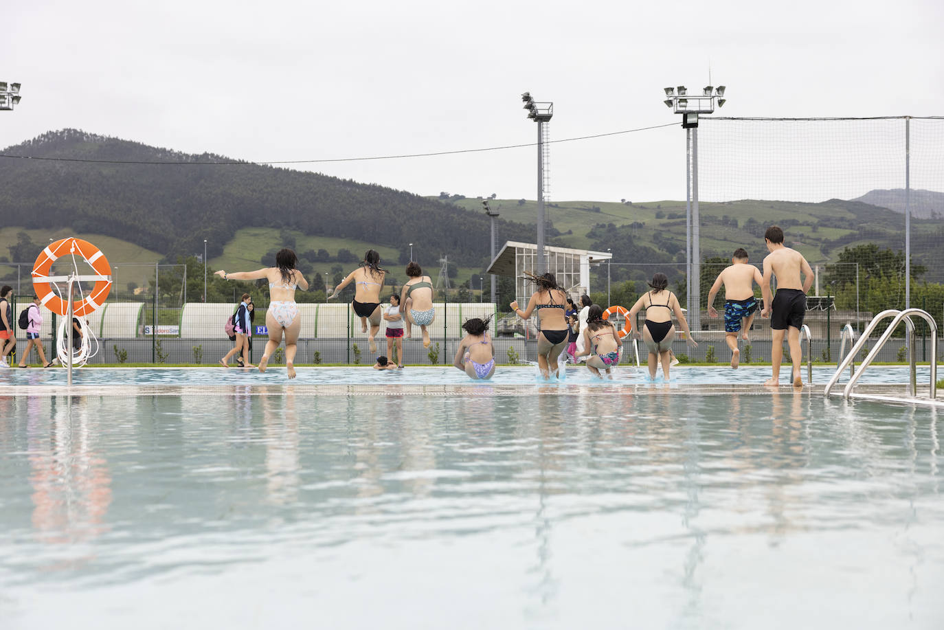 Los chavales disfrutaron de la inauguración del recinto.