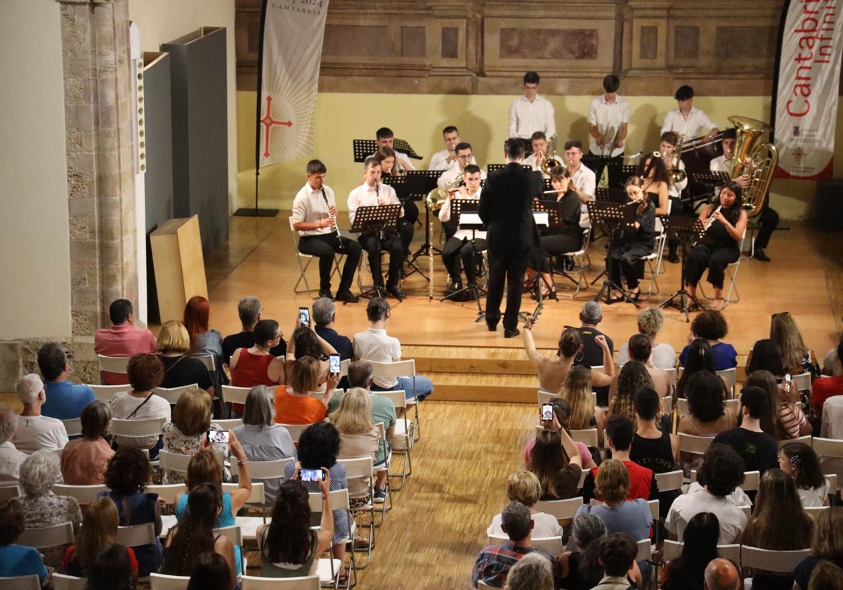 Un momento del concierto interpretando pasodobles