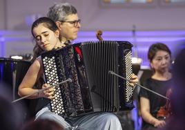 Marta Cubas durante su actuación en la final del concurso en el Konzerthaus de Viena.