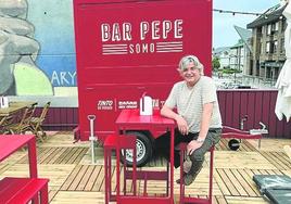 Carlos Crespo, en la terraza superior del Bar Pepe.