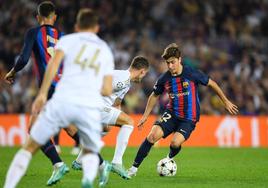 Pablo Torre, durante un partido de Liga de Campeones ante el Bayern de Munich de la pasada temporada.