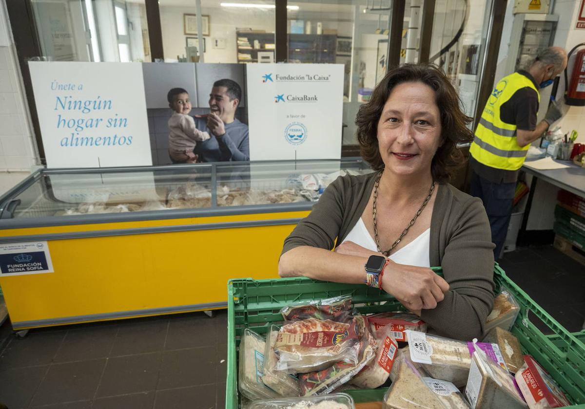 Gema Díaz Domínguez, en el Banco de Alimentos de Santander.