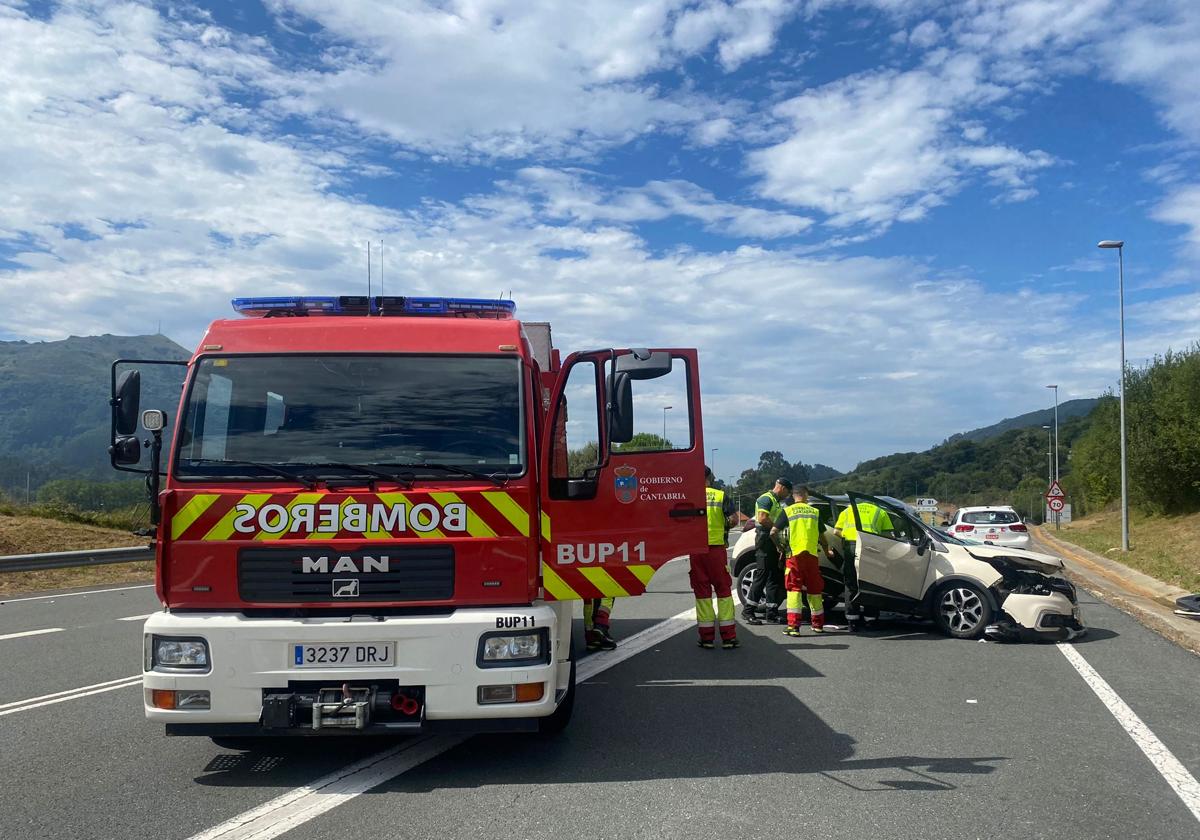 Imagen del accidente que costó la vida a la joven de Colindres.