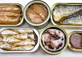 Latas de pescado.