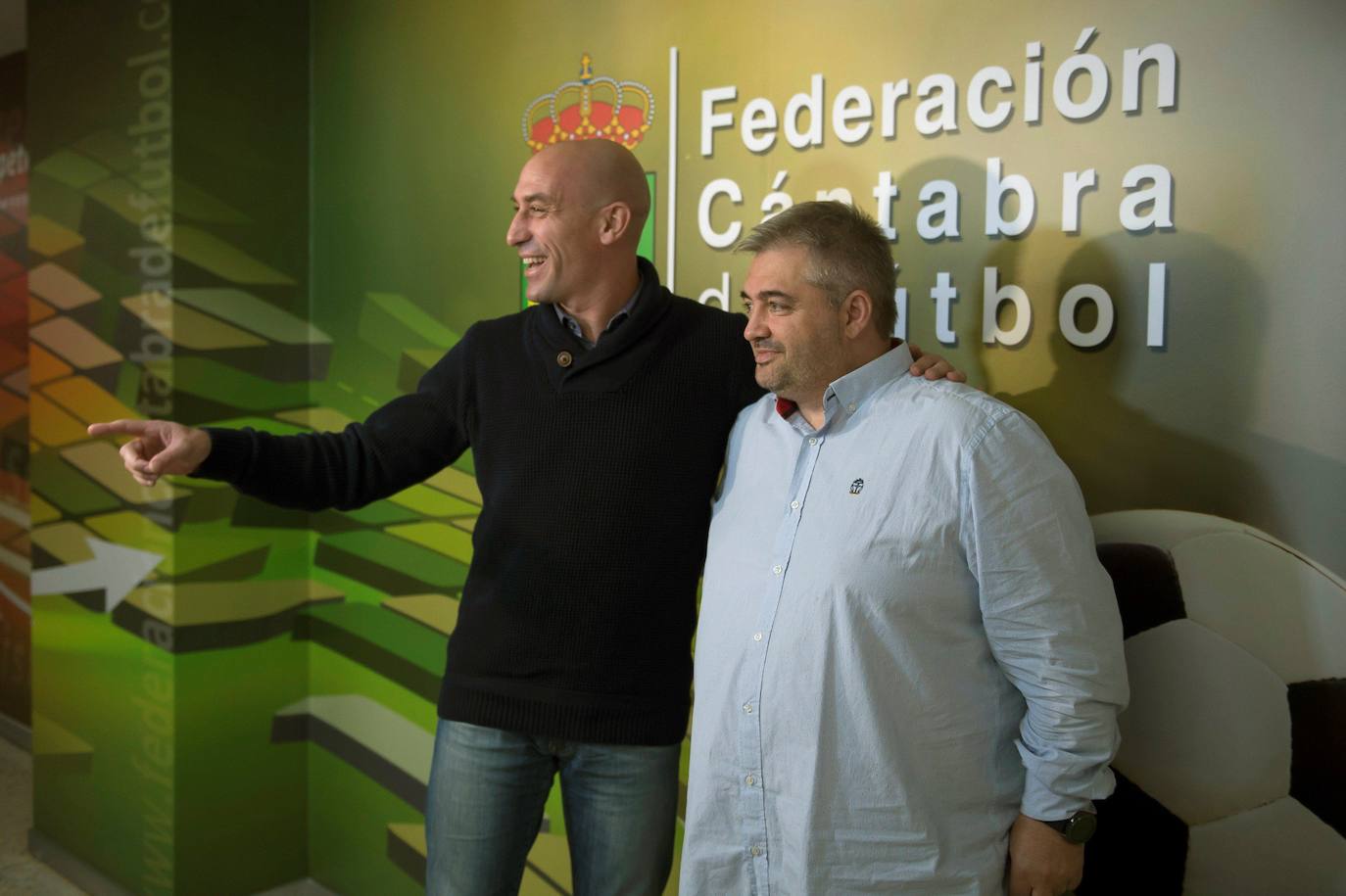 Peláez en una imagen de archivo con Rubiales