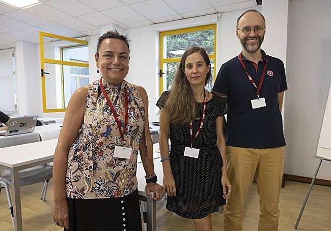 Llorente, Sedano y Sosinski, docentes del curso.