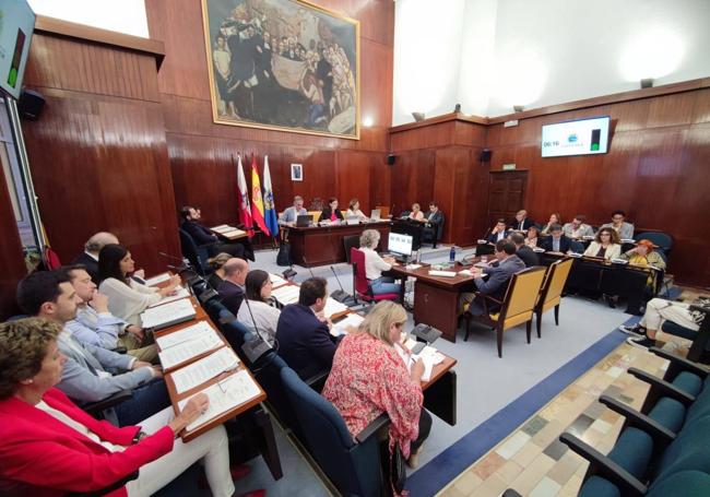 Imagen del Pleno del Ayuntamiento de Santander, celebrado esta mañana.