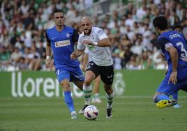 Ekain, durante el partido ante el Amorebieta.