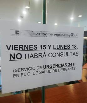 Imagen secundaria 2 - Algunos de los mensajes colgados en los centros de salud de Cantabria.