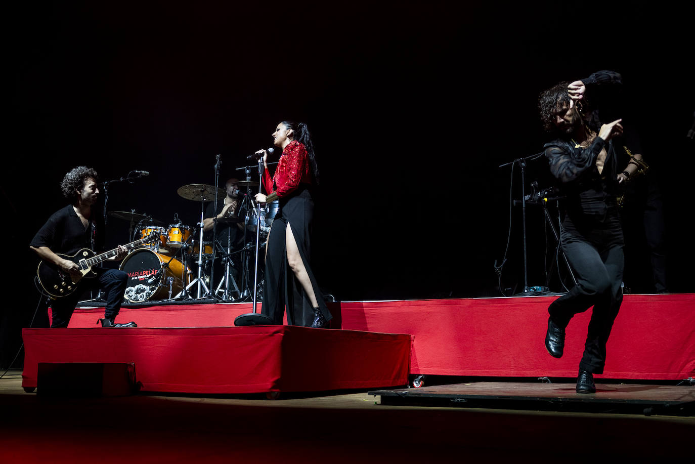 Los músicos tuvieron gran protagonismo en su concierto