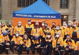 Voluntarios de Protección Civil de Noja.