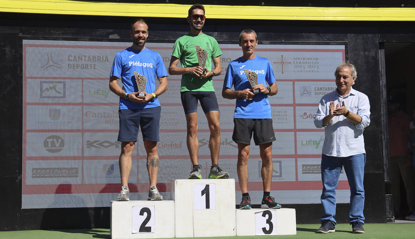 Lucas Alonso, Adrián Briz y César Prieto, en el podio masculino.