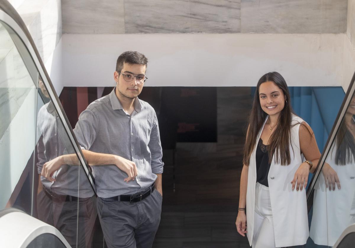 Diego Rosich y Natalia Sánchez, en el Palacio de Festivales de Santander.