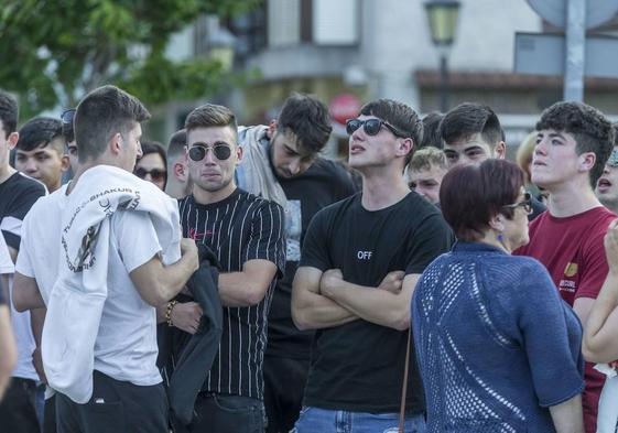 Amigos de Mario Fuentes, en una concentración en su honor