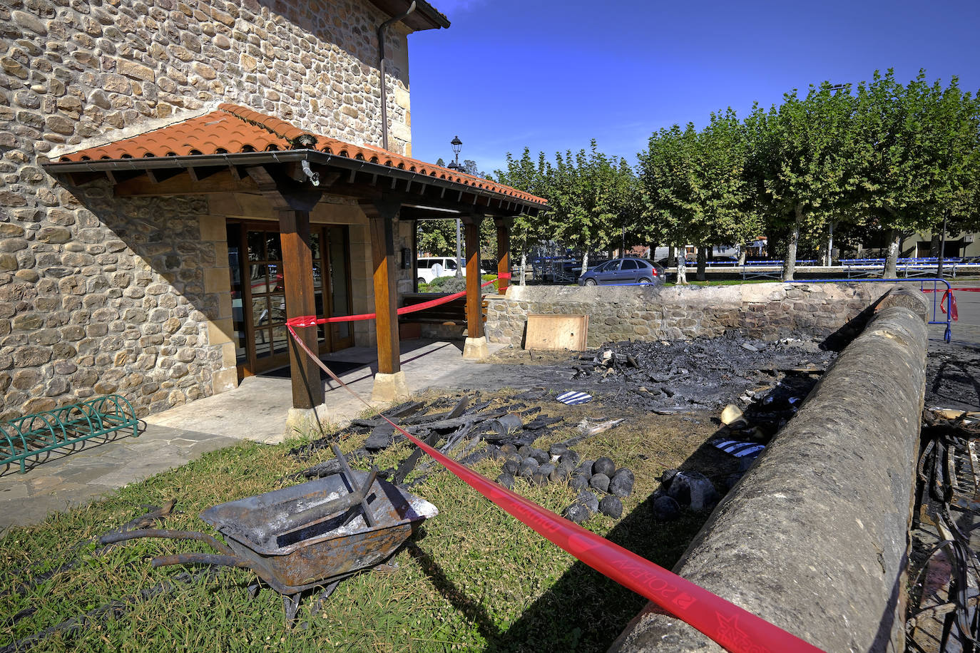 La zona afectada está justo al lado del Centro Cultural Jose Manuel de Monasterio.