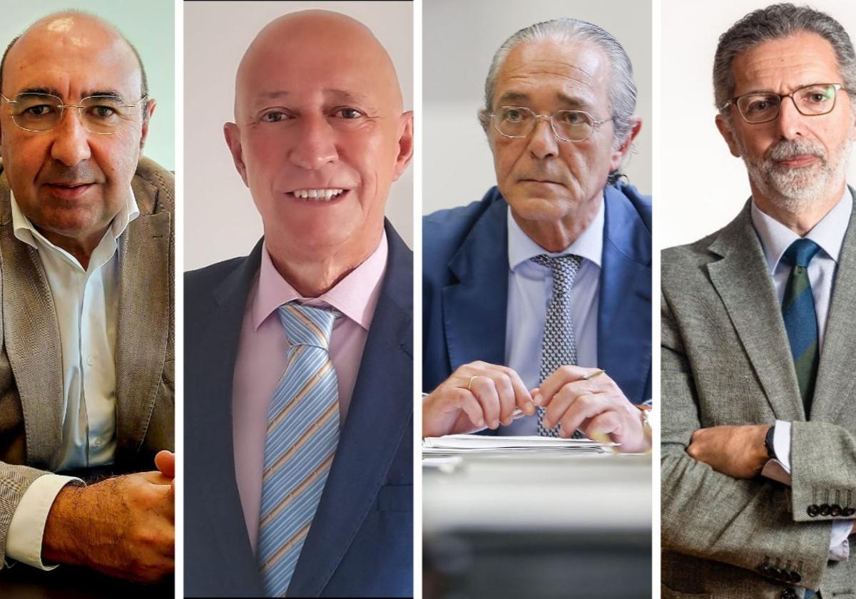 De izquierda a derecha, Ángel Pedraja, Pedro Fernández, Pedro Nalda y Ezequiel San Emeterio