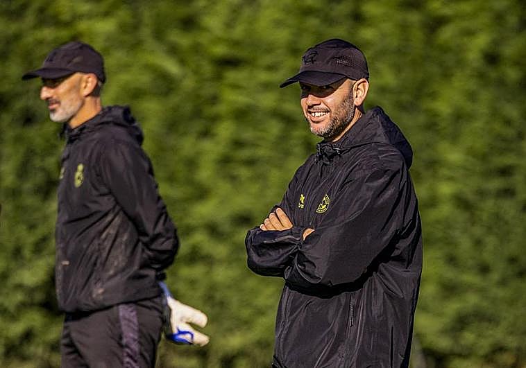 José Alberto, en La Albericia, durante uno de los entrenamientos de la semana.