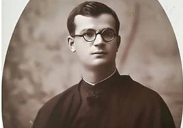 Imagen del sacerdote en sus primeros años de docencia.