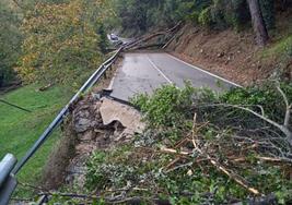 Las rocas rompieron la carretera y arrastraron todo lo que encontraron a su paso.