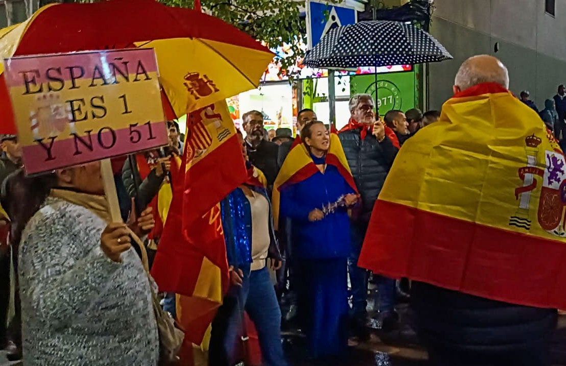 Los manifestantes corean diferentes proclamas, que también lucen en sus carteles. 