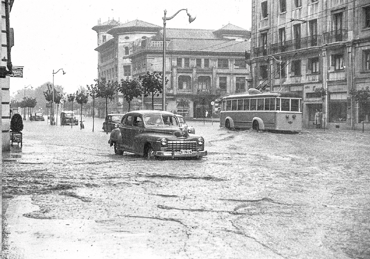 Inundaciones en Calvo Sotelo.Años 53-54. Samot