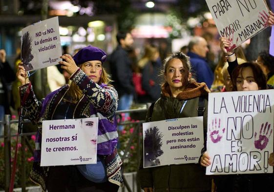 Manifestantes en Santander el año pasado por esta fecha.