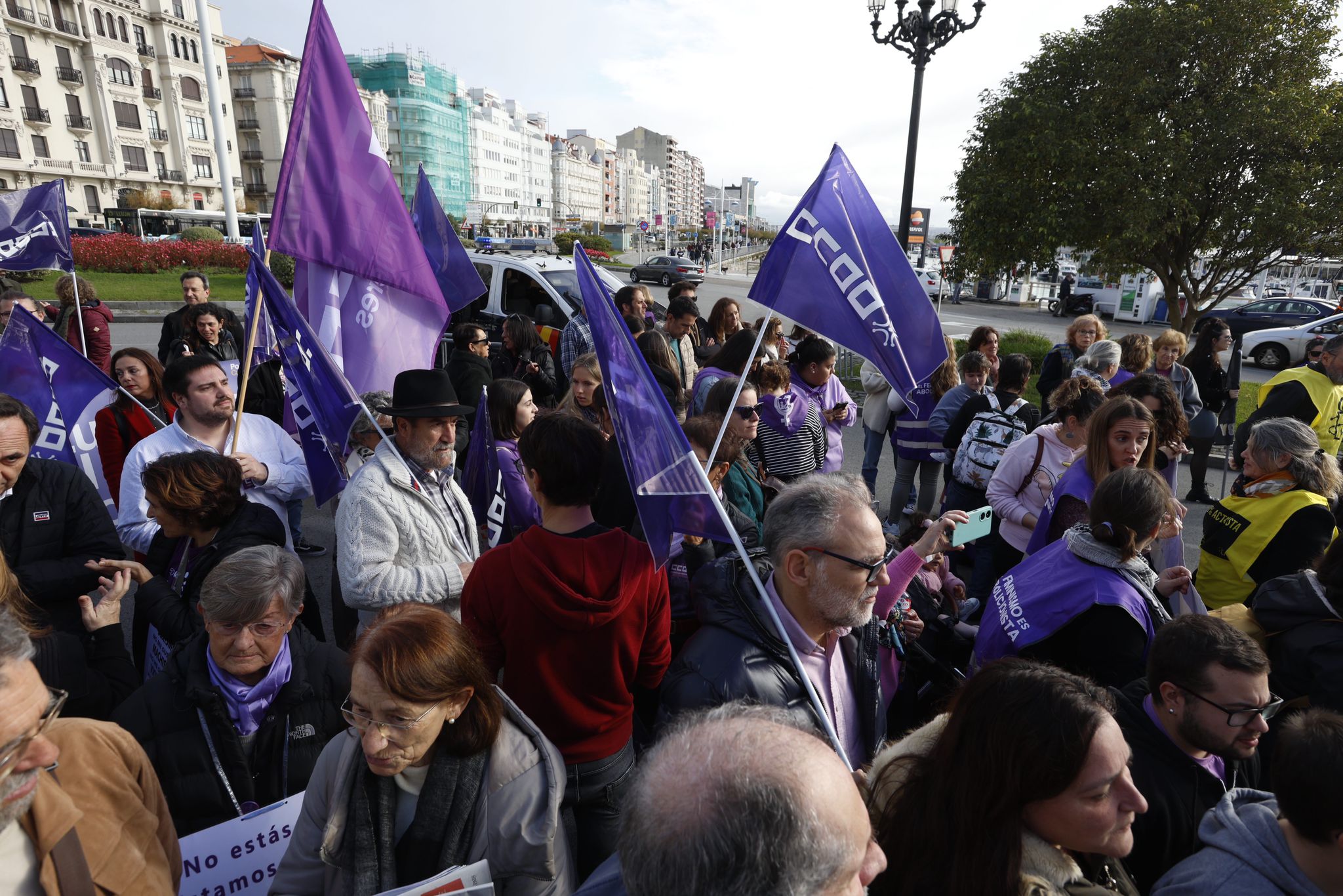 Los sindicatos como CCOO estuvieron presentes. 