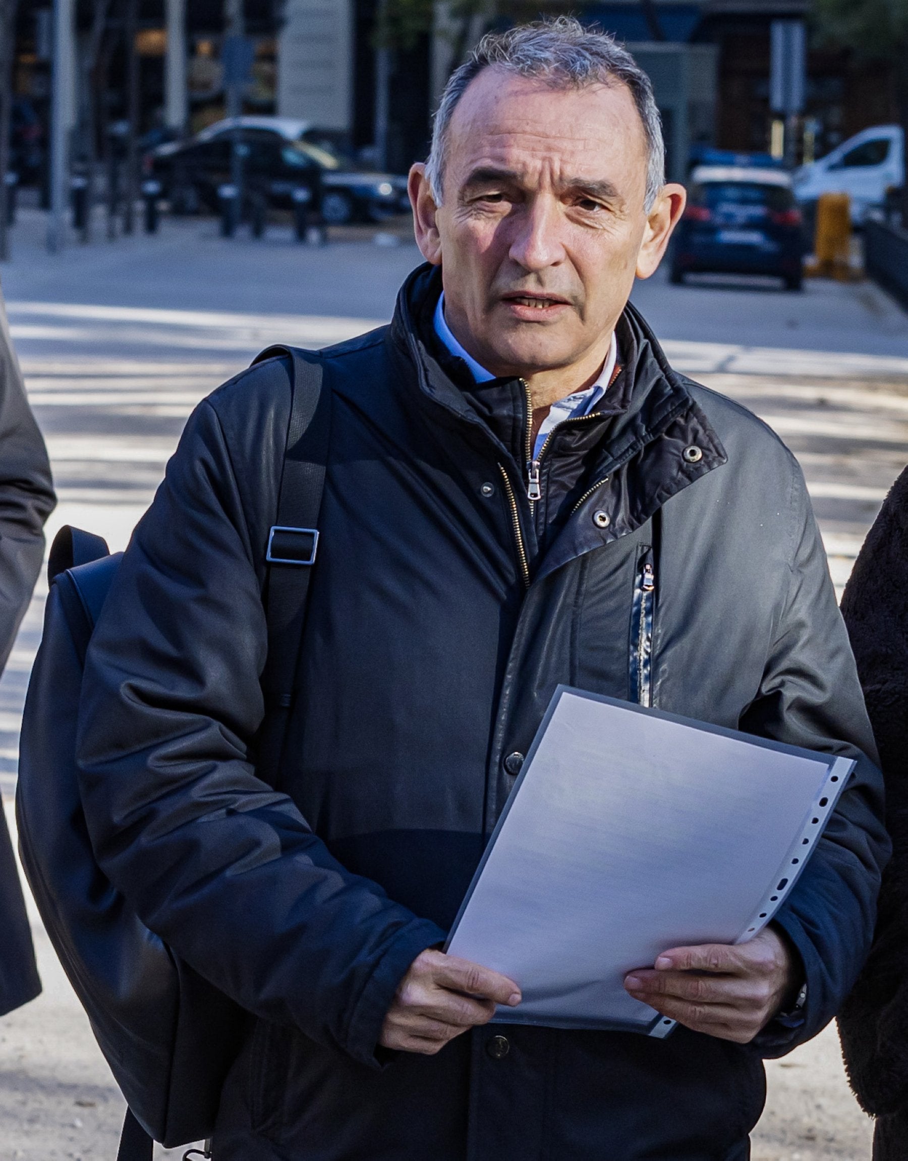 Enrique Santiago, antes de presentar la denuncia contra el CGPJ.