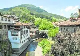 Potes, en la comarca de Liébana.