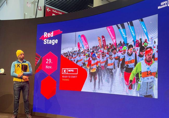 Óscar Sebrango, director del Mundial y CEO de Picos Xtreme, durante la presentación del campeonato en la IPSO Múnich.