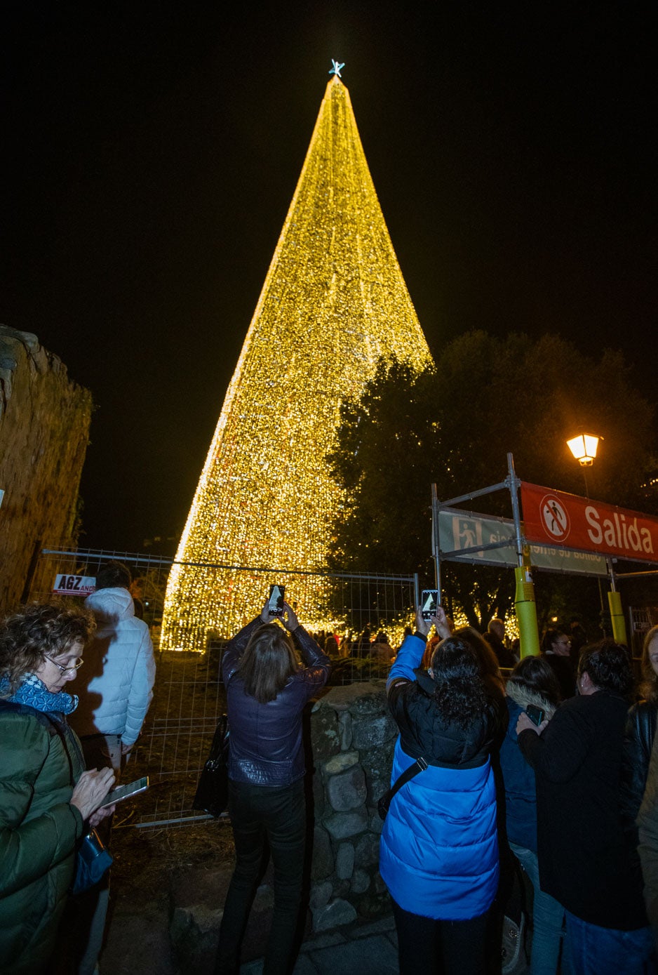 El árbol tiene 400.000 luces led repartidas en casi 20.000 metros lineales