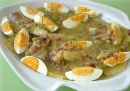 Bacalao en salsa verde.